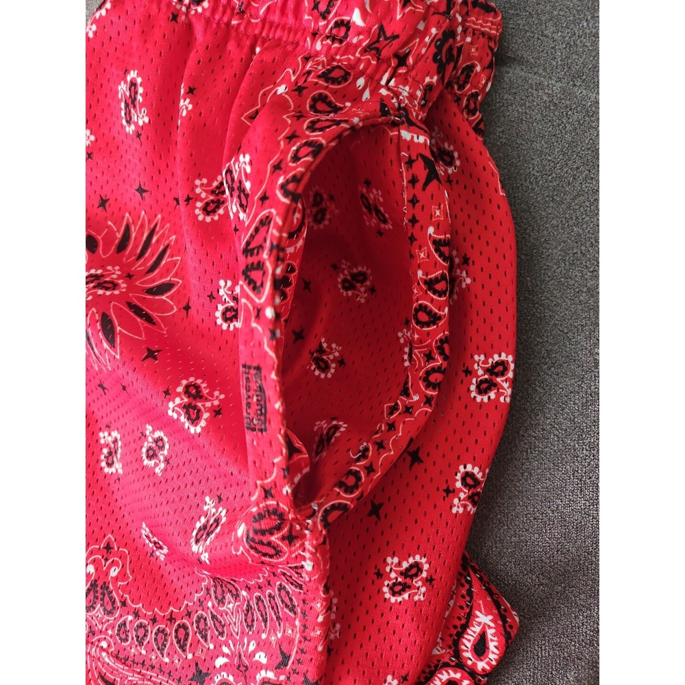 Bravest Studios Red Paisley Athletic Shorts - Picture 8 of 12